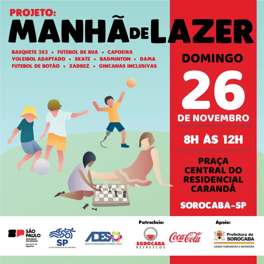 Carandá recebe projeto “Manhã de Lazer” neste domingo (26)