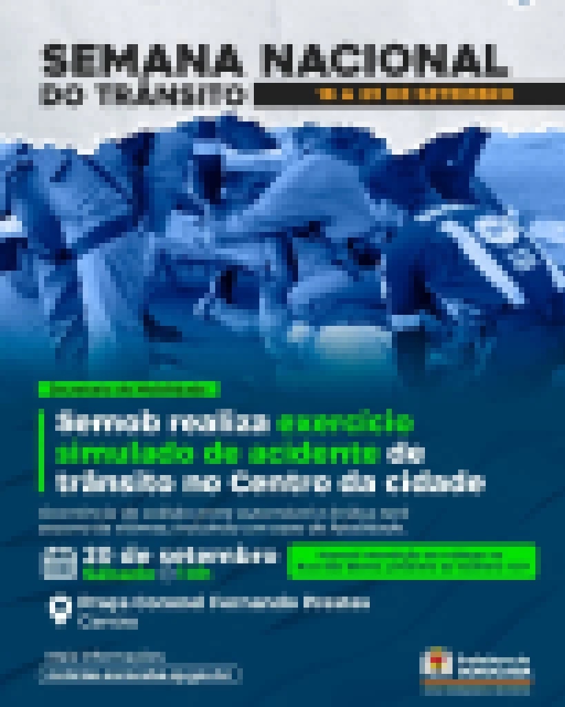Semob realiza exercício simulado de acidente de trânsito no Centro da cidade