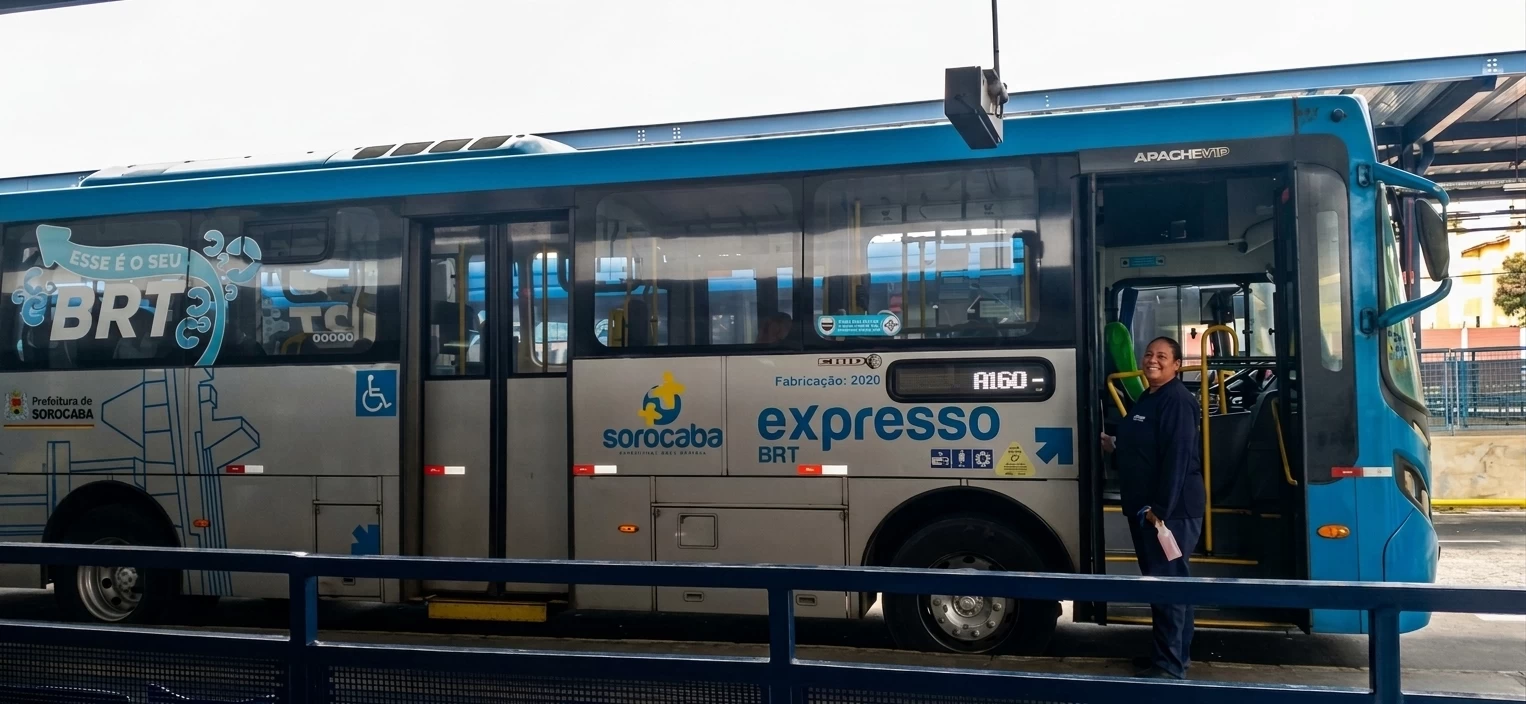 BRT Sorocaba transforma garagem de ônibus em ponto de cuidado com a saúde dos funcionários