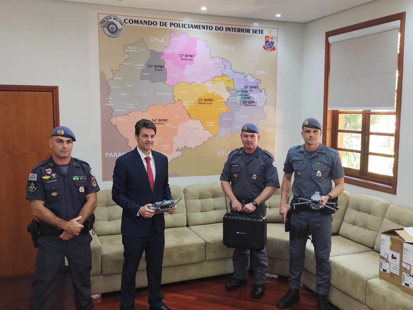 MPT destina drones com tecnologia térmica para fortalecer atuação da Polícia Militar no interior paulista