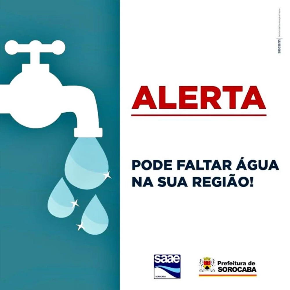 Abastecimento será interrompido para instalação de duas válvulas reguladoras