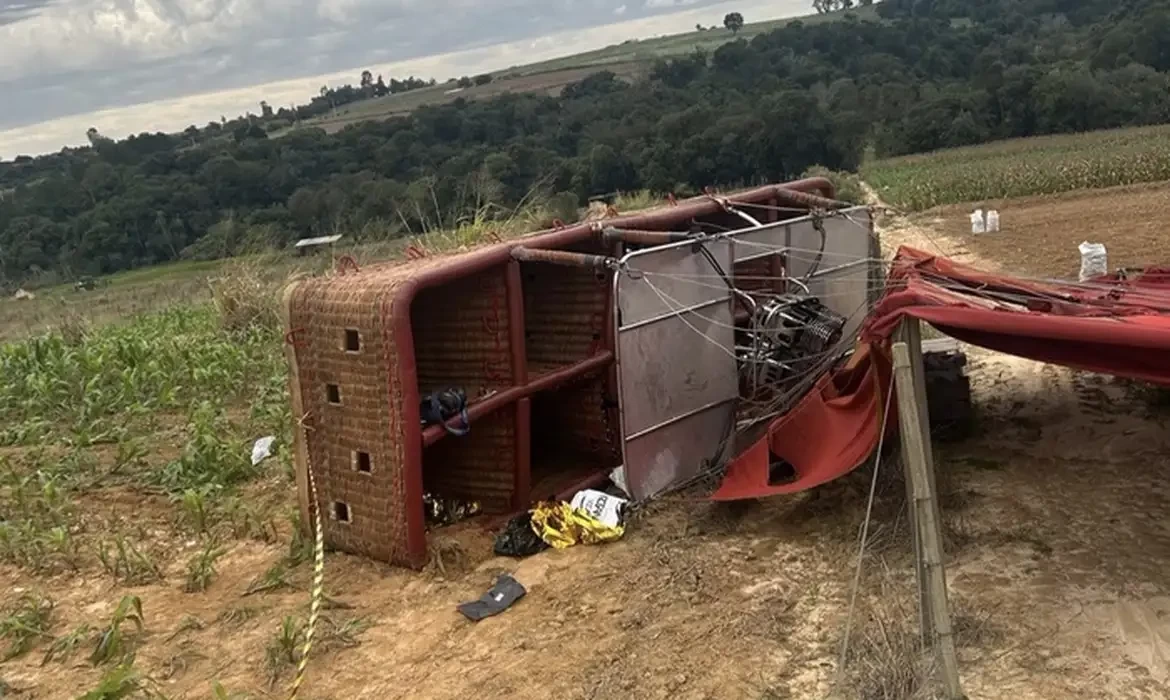 Polícia Civil investiga queda de balão tripulado que matou uma pessoa