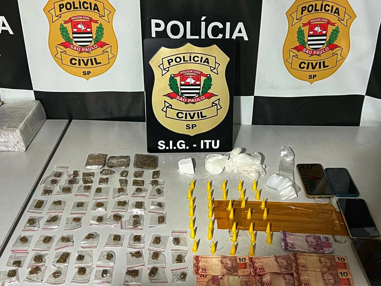 Polícia Civil prende três suspeitos de tráfico em Itu