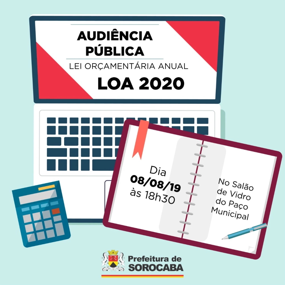 Audiência pública apresenta projeto da LOA 2020 na quinta-feira