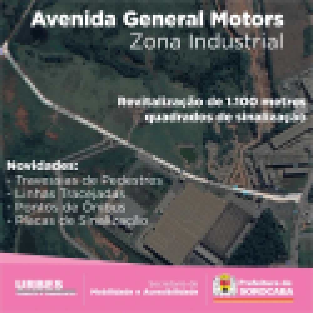 Avenida General Motors recebe manutenção da sinalização viária