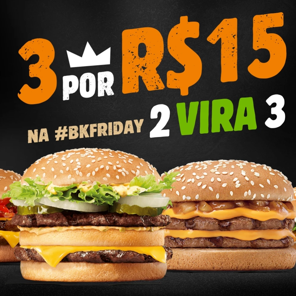 Burger King e RecargaPay se unem em promoção pós-Black Friday