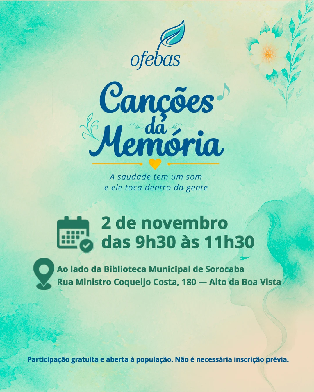 OFEBAS transforma saudade em música na 6ª ação especial de Finados