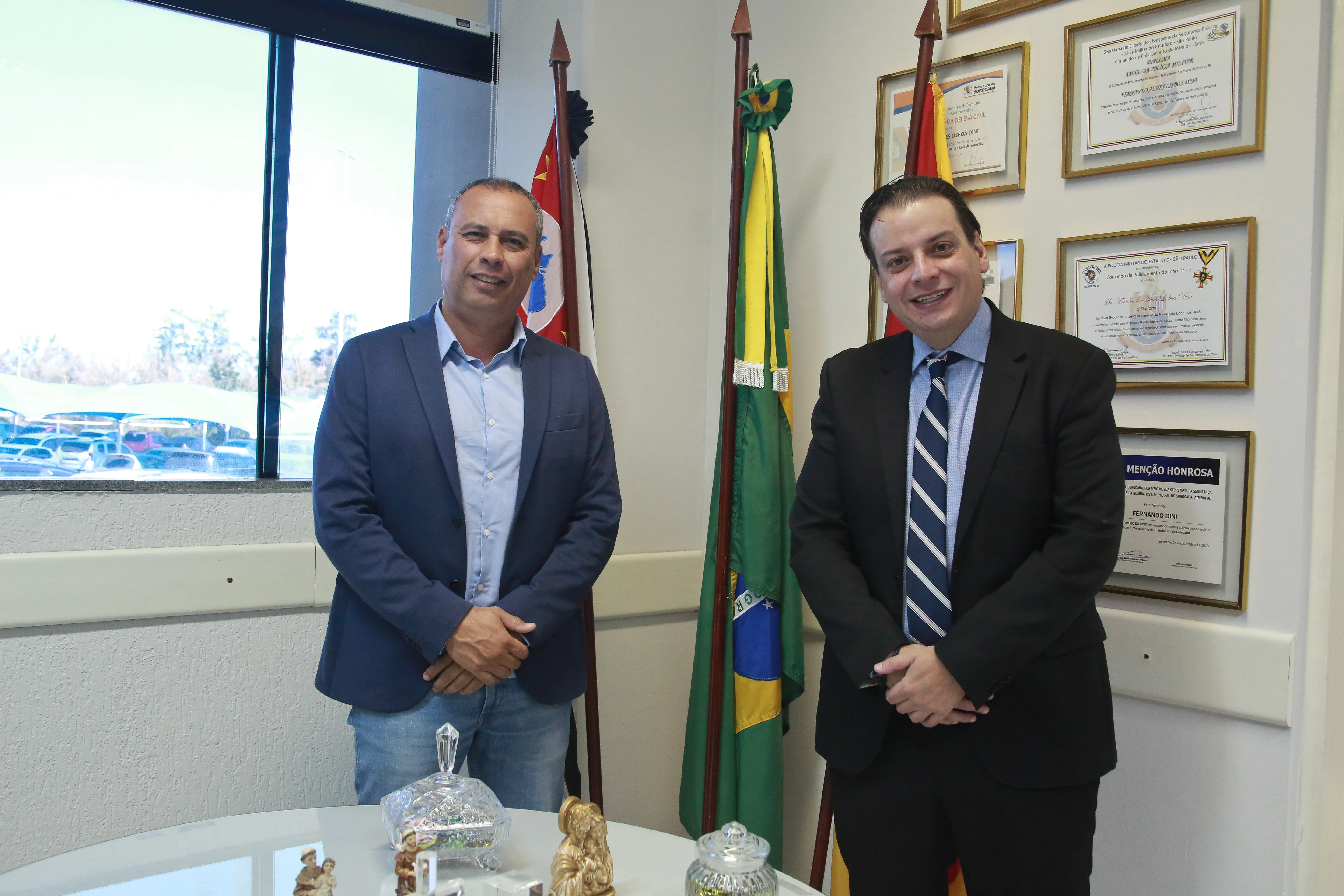 Fernando Dini recebe visita de vereador de Osasco e discute a causa animal, entre outros assuntos
