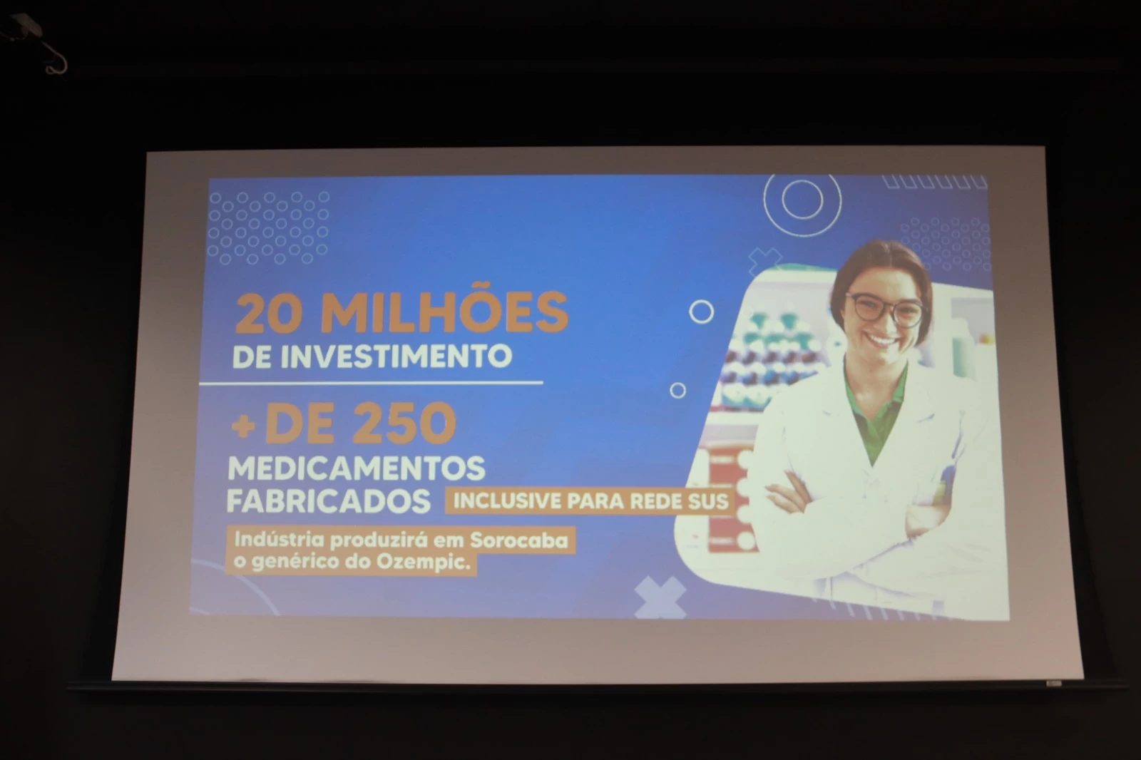 Empresa farmacêutica anuncia investimento de R$ 60 milhões e geração de 300 empregos diretos e indiretos em Sorocaba