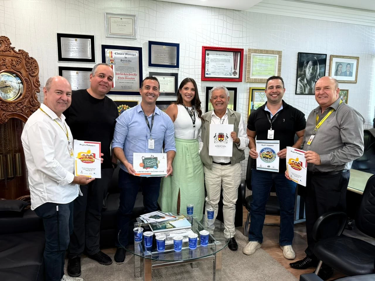 Presidente da Câmara recebe equipe técnica da Secretaria da Educação para renovar parceria pedagógica