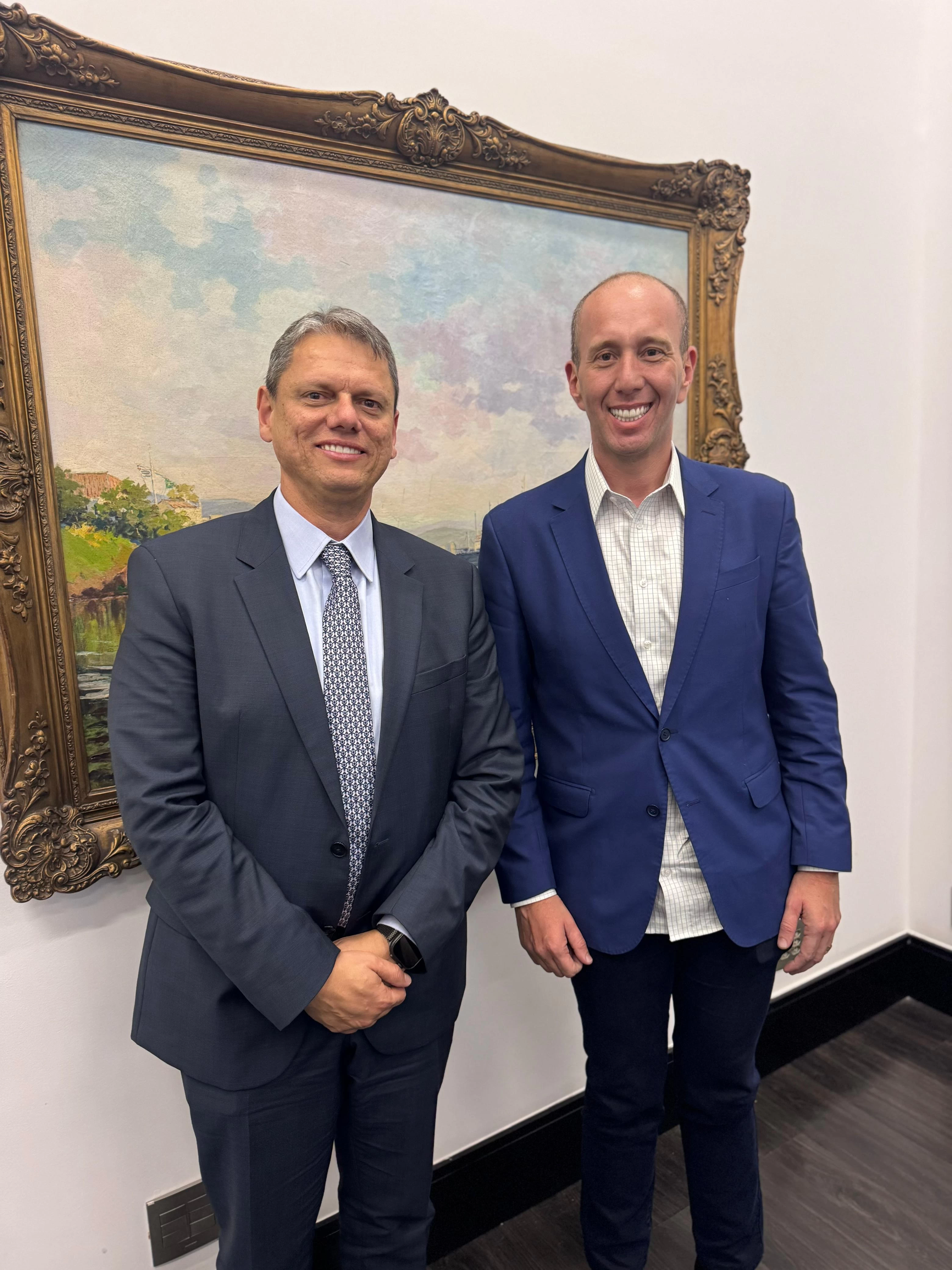 Prefeito Rodrigo Manga se reúne com governador Tarcísio de Freitas