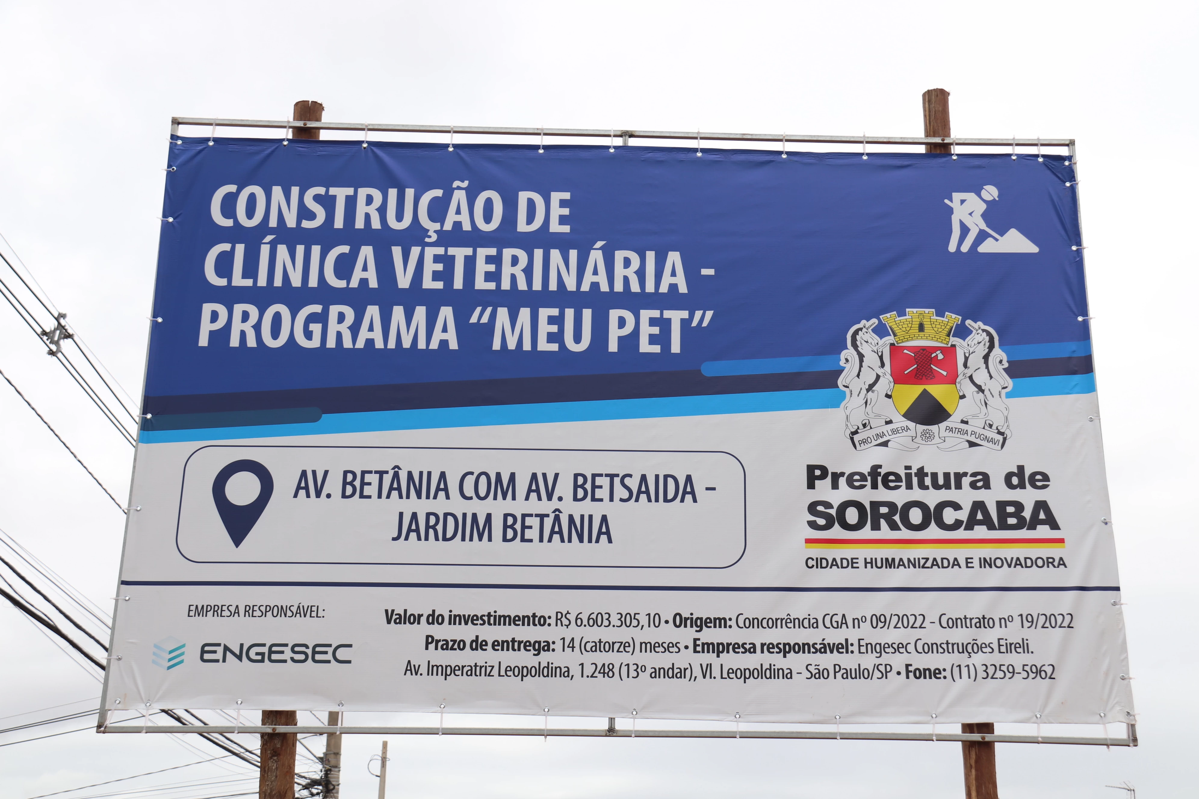 Prefeitura de Sorocaba realiza visita e verificação do início da obra de construção da Clínica Pública Veterinária na Zona Norte