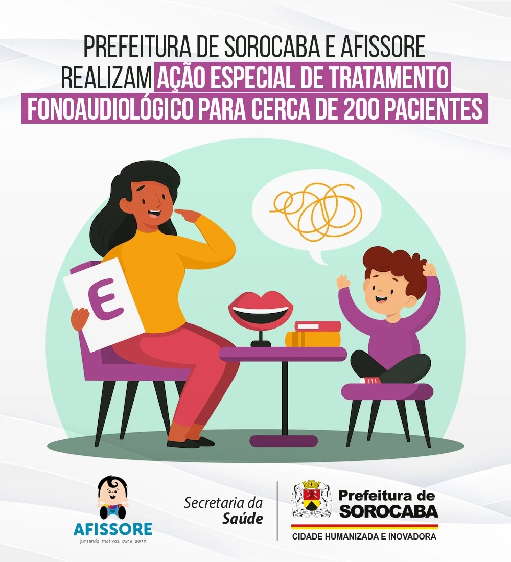 Prefeitura de Sorocaba e Afissore realizam ação especial de tratamento fonoaudiológico para cerca de 200 pacientes