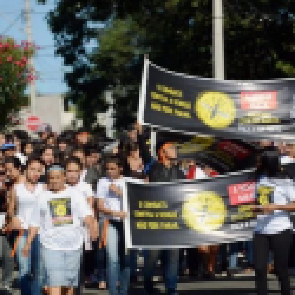 Estudantes realizam passeata contra o Aedes aegypti no Vitória Régia
