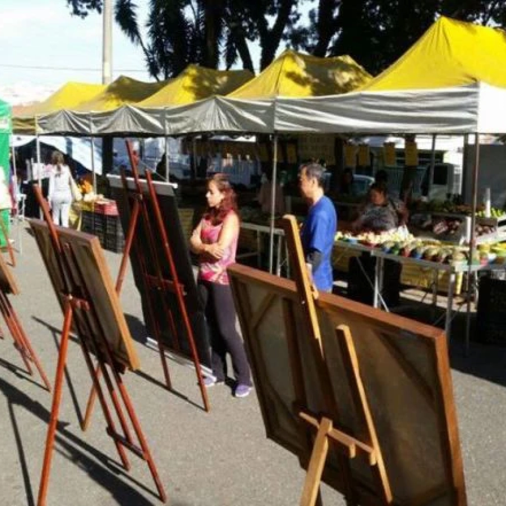 Exposição de telas acontece sexta na feira livre do Central Parque