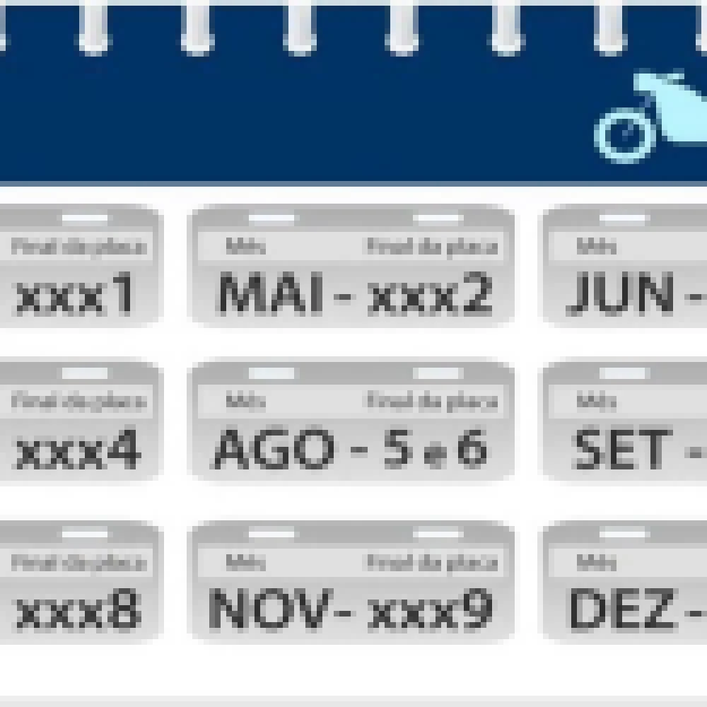 Novembro Ã© mÃªs de licenciar veÃ­culos com placa terminada em 9 e caminhÃµes com final 6, 7 ou 8