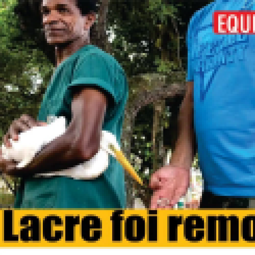 Lacre de plÃ¡stico Ã© retirado do bico da garÃ§a pela equipe do zoo de Sorocaba