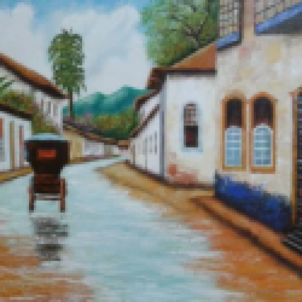 Alunos expÃµem pinturas na Biblioteca Infantil