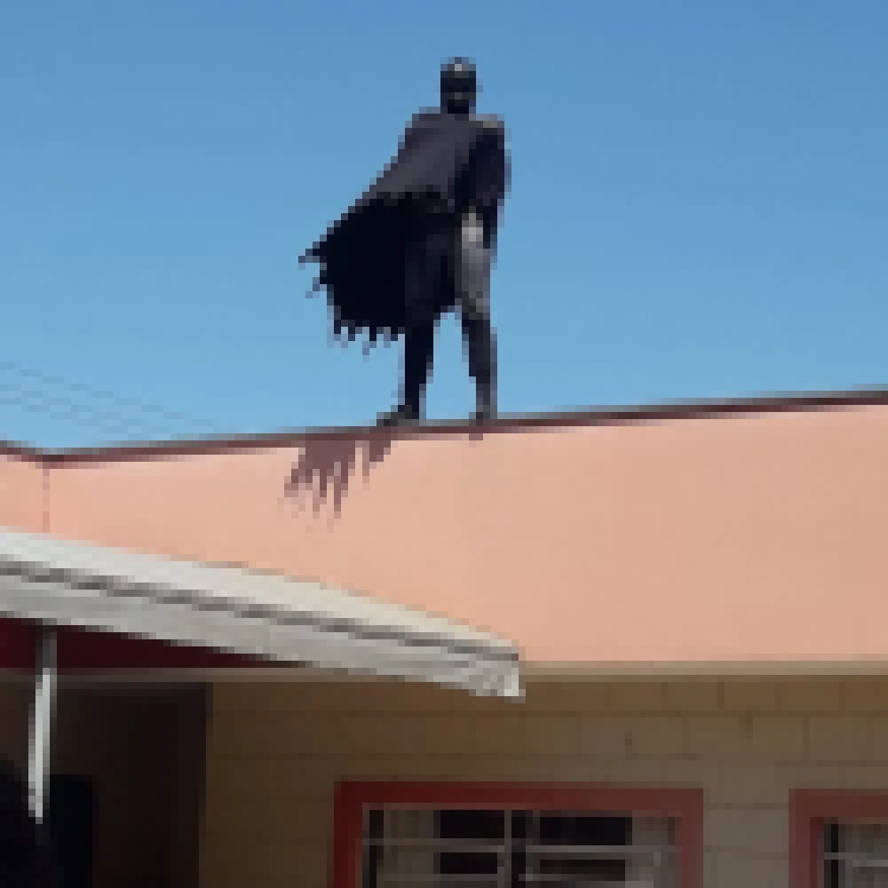 Diretor do CEI 47 se fantasia de Batman e faz a alegria dos alunos em festa do Dia das CrianÃ§as