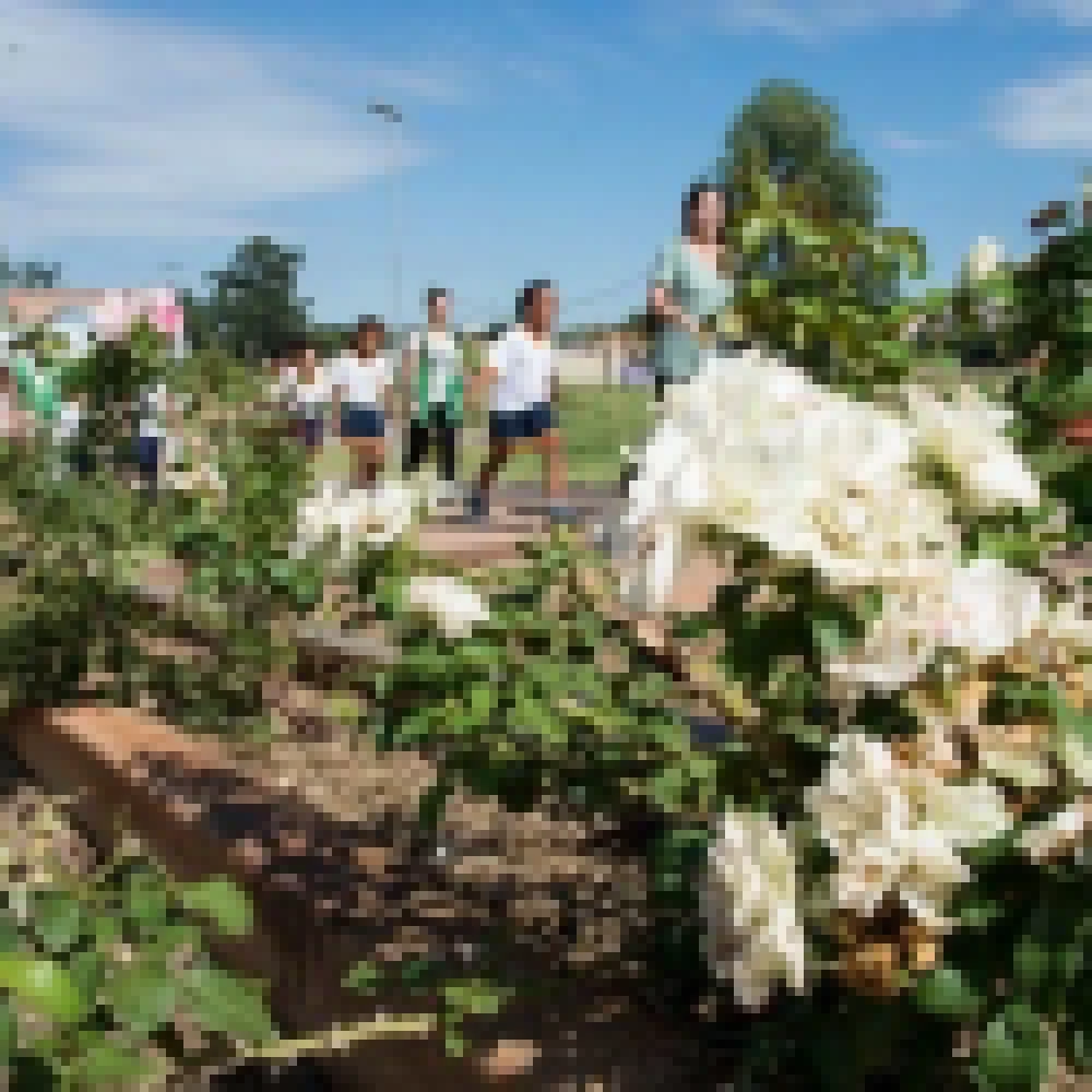 CrianÃ§as de Escola Municipal da Zona Norte conheceram o Jardim BotÃ¢nico de Sorocaba