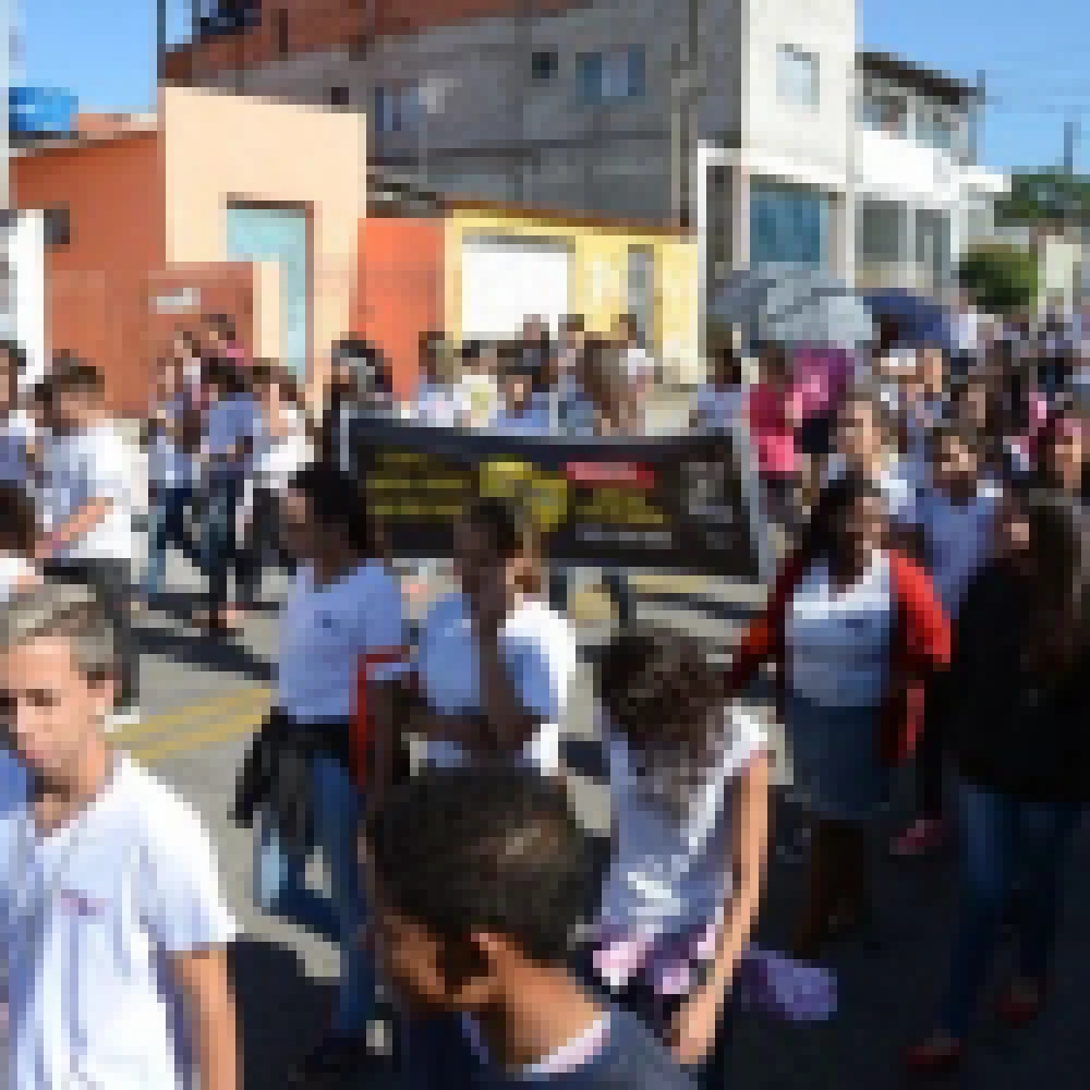 Estudantes realizam passeata contra o Aedes aegypti no VitÃ³ria RÃ©gia