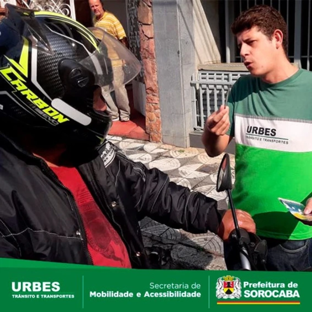 Motociclistas são conscientizados em blitz da Urbes