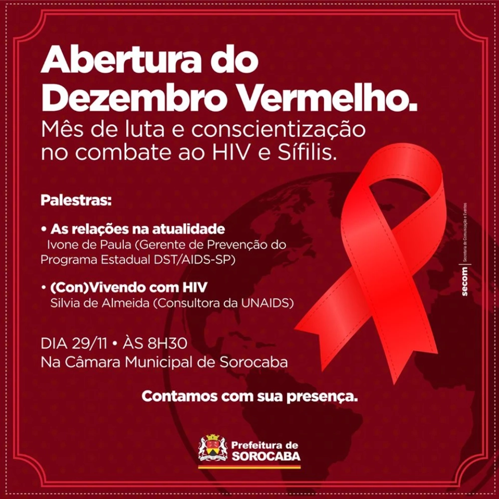 Prefeitura inicia Campanha Dezembro Vermelho e intensifica ações de combate ao HIV