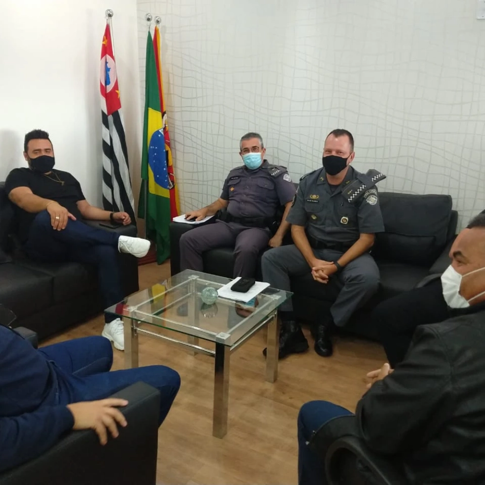 Presidente Cláudio Sorocaba se reúne com comando da Polícia Militar