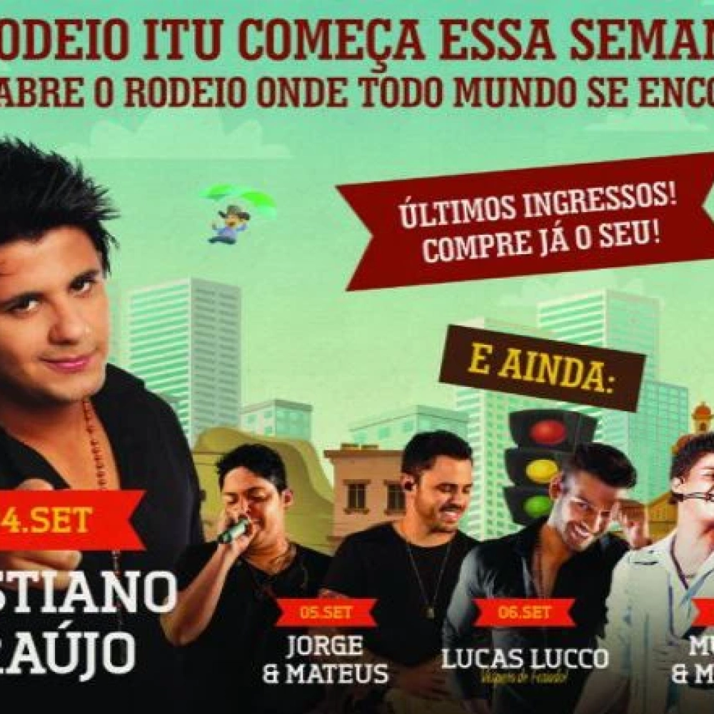 Rodeio Itu começa nesta quinta-feira com Cristiano Araújo