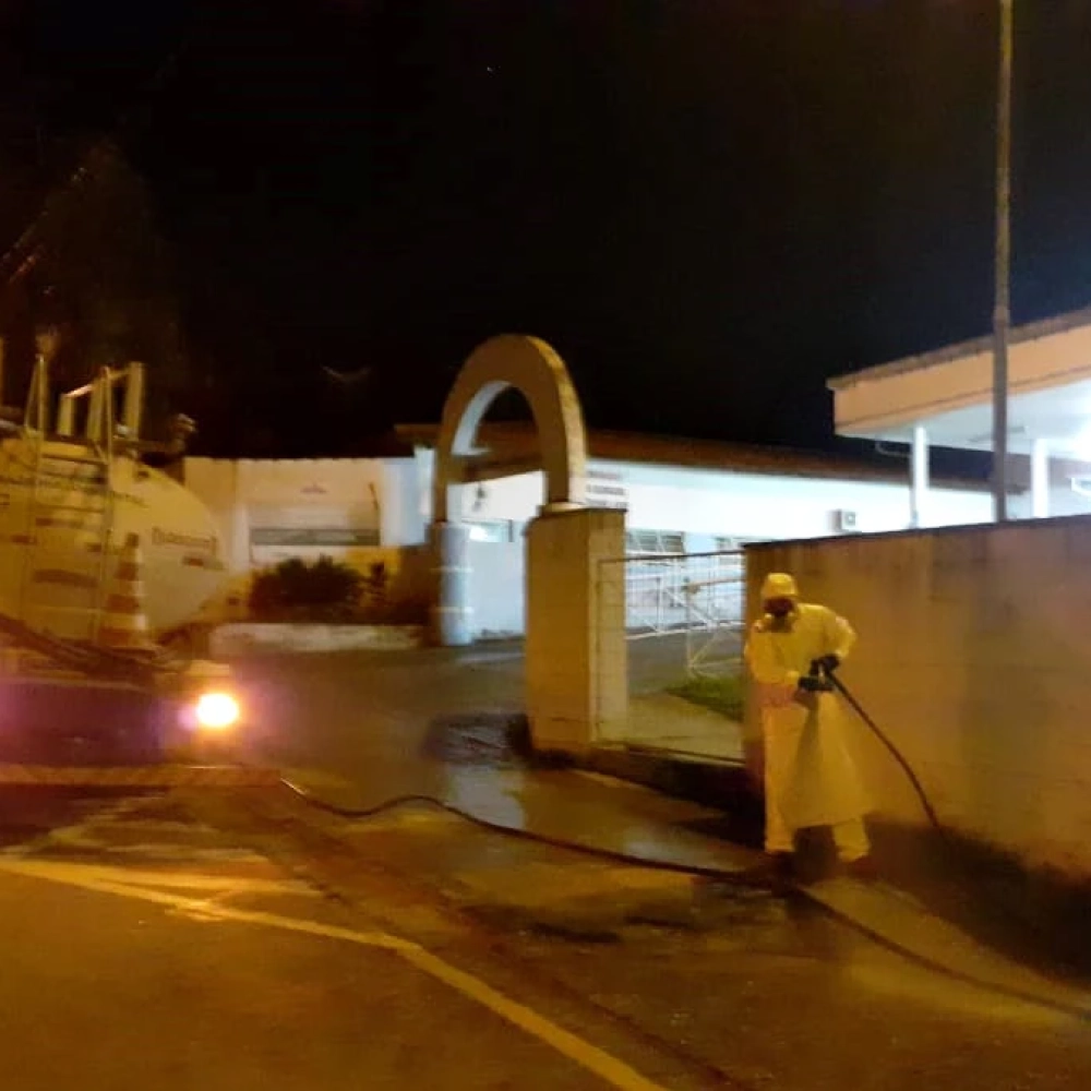 Saae começa trabalho de desinfecção no P.A. Laranjeiras