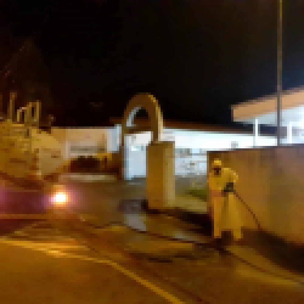 Saae começa trabalho de desinfecção no P.A. Laranjeiras