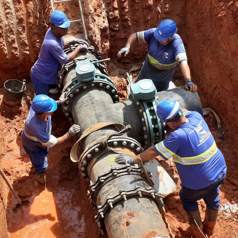 Saae concluiu primeira interligação da nova adutora