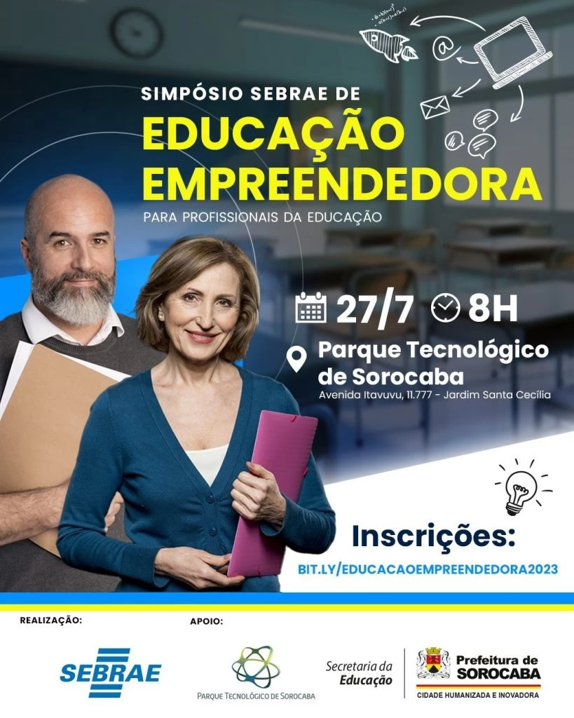 Simpósio Sebrae de Educação Empreendedora acontece no dia 27 no Parque Tecnológico de Sorocaba
