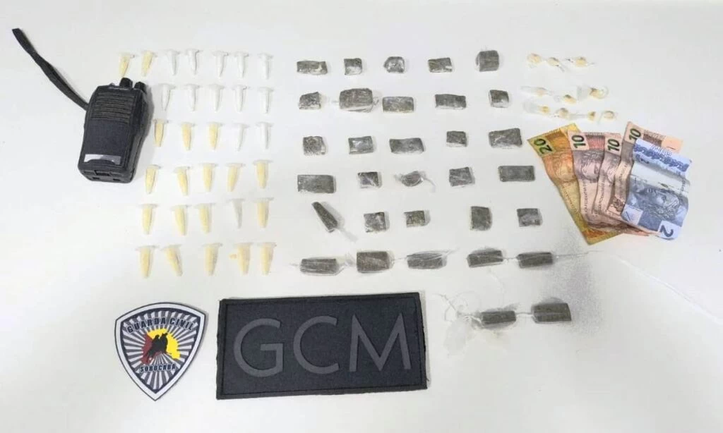 GCM apreende drogas durante patrulhamento no Jd. Santa Bárbara