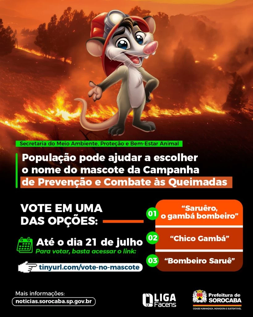 População pode ajudar na escolha de nome da mascote da Campanha de Prevenção e Combate às Queimadas