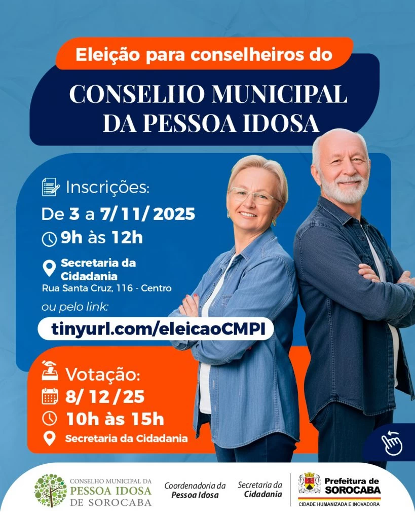 Conselho Municipal da Pessoa Idosa abre inscrições para eleição de novos conselheiros