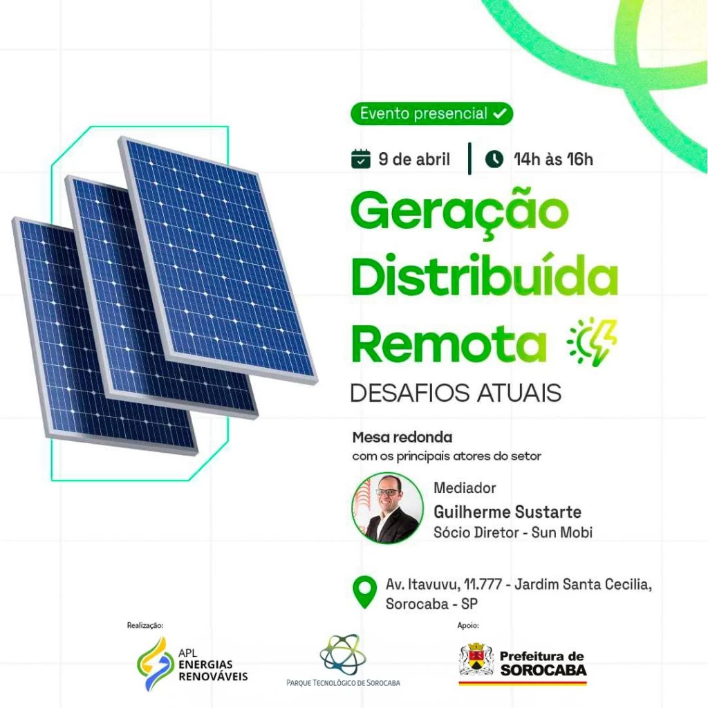 Parque Tecnológico de Sorocaba promove palestra da APL Energias Renováveis