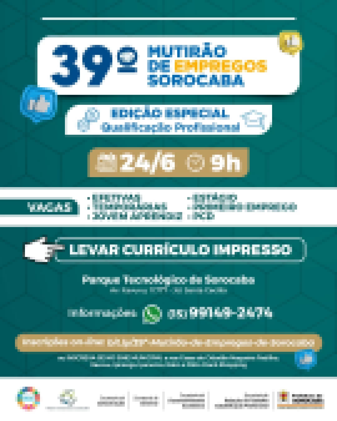 39º Mutirão de Empregos Sorocaba edição especial “Qualificação Profissional” segue com inscrições abertas