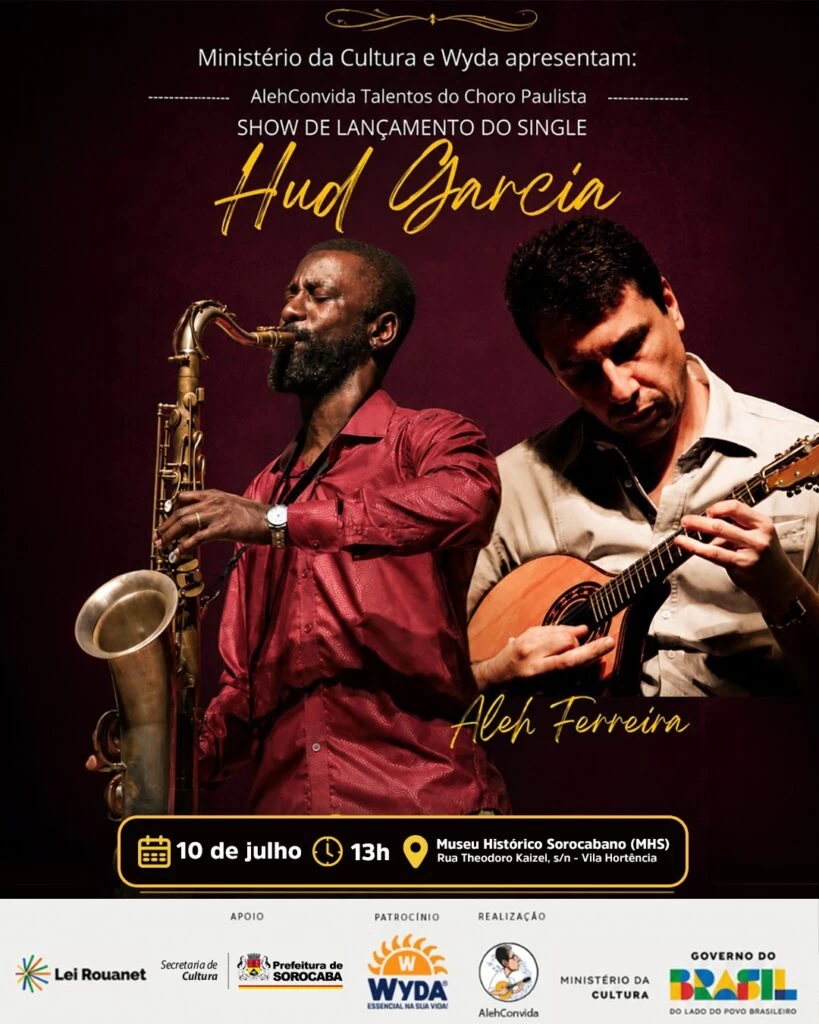 Museu Histórico Sorocaba recebe show de lançamento de Hud Garcia e Aleh Ferreira no dia 10 de julho