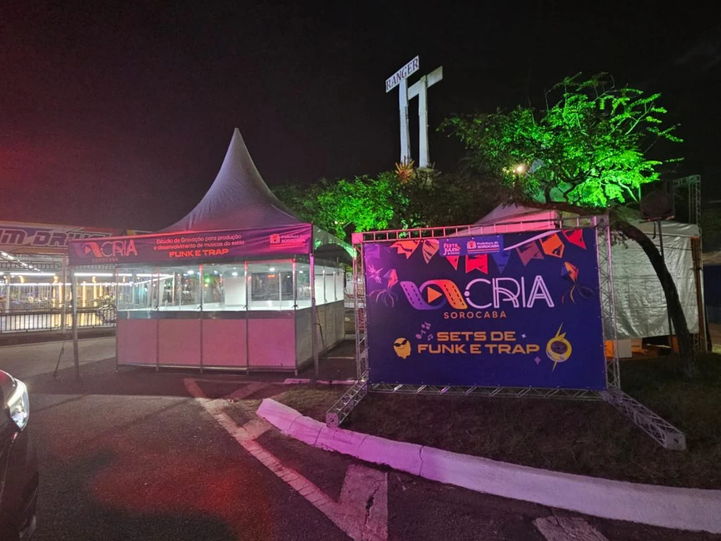 Projeto “Cria” disponibiliza estrutura para gravação de músicas Funk e Trap na 44ª Festa Julina de Sorocaba