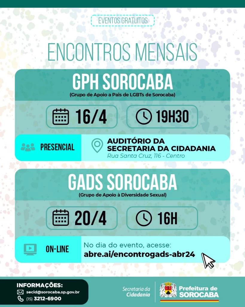 A Coordenadoria de Políticas para a Diversidade Sexual divulga os próximos  encontros para orientações em grupos em abril - Jornal Z Norte