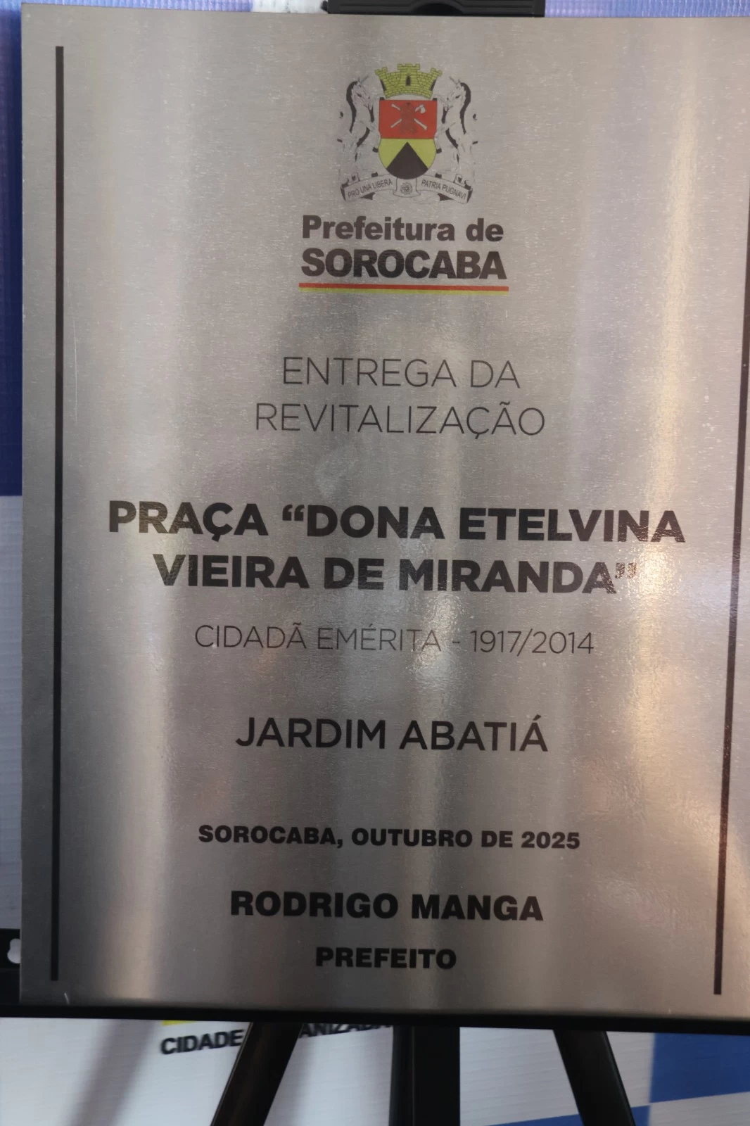 Prefeitura de Sorocaba entrega revitalização da praça “Dona Etelvina Vieira de Miranda”, no Jardim Abatiá