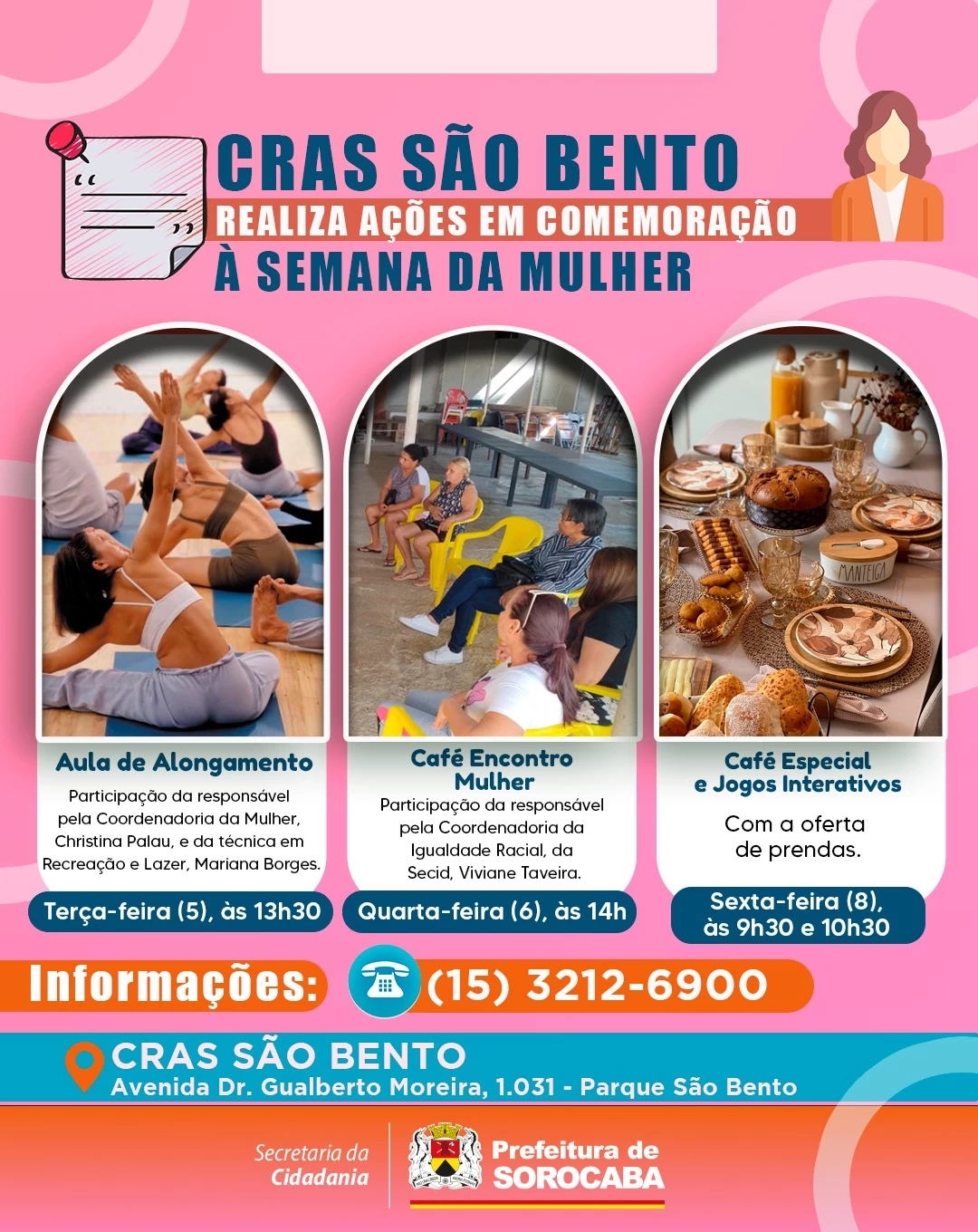 CRAS São Bento realiza ações em comemoração à Semana da Mulher