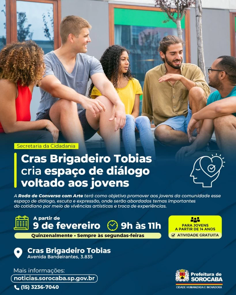 Cras Brigadeiro Tobias cria espaço de diálogo voltado aos jovens