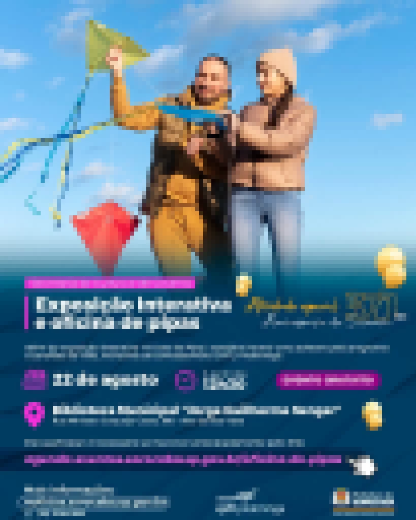 Exposição interativa e oficina de pipas acontecem na Biblioteca Municipal de Sorocaba no dia 22 de agosto