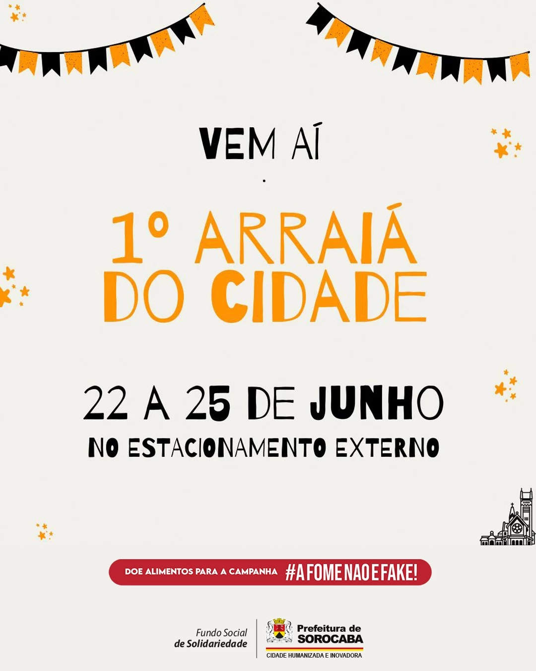 Festa Junina do Shopping Cidade Sorocaba arrecada alimentos para campanha “A Fome não é Fake!” do Fundo Social de Solidariedade