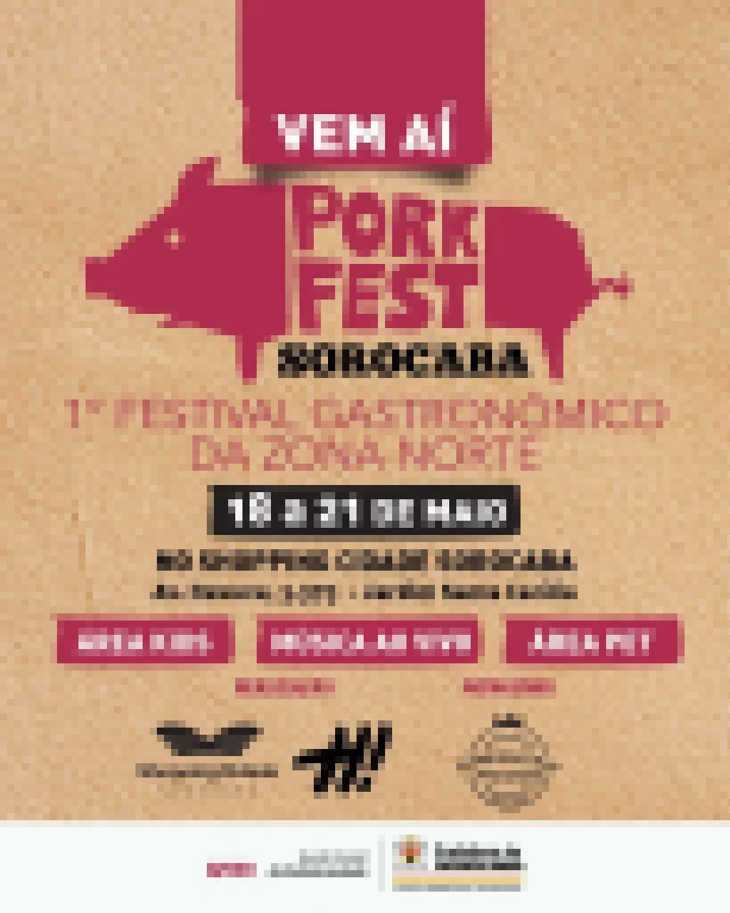 Festival Gastronômico Pork Fest é atração no Shopping Cidade Sorocaba de 18 a 21 de maio