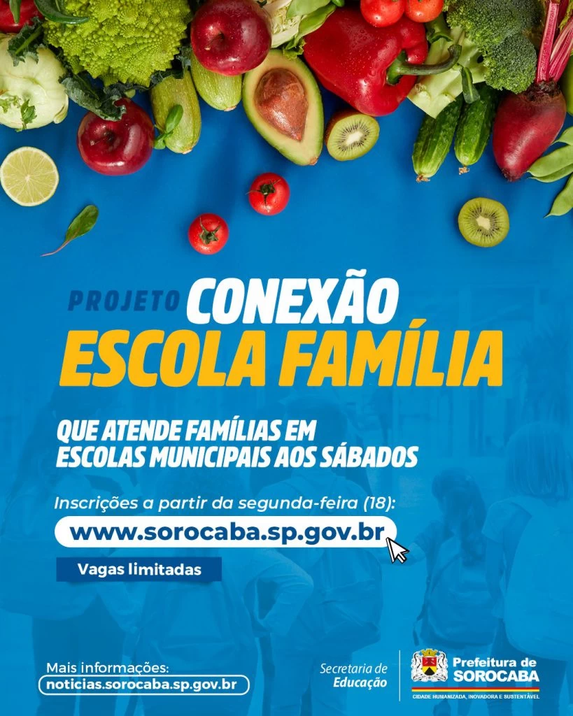 O projeto “Conexão Escola Família” não atenderá neste sábado (16), em razão do feriado, retornando na próxima semana (23)