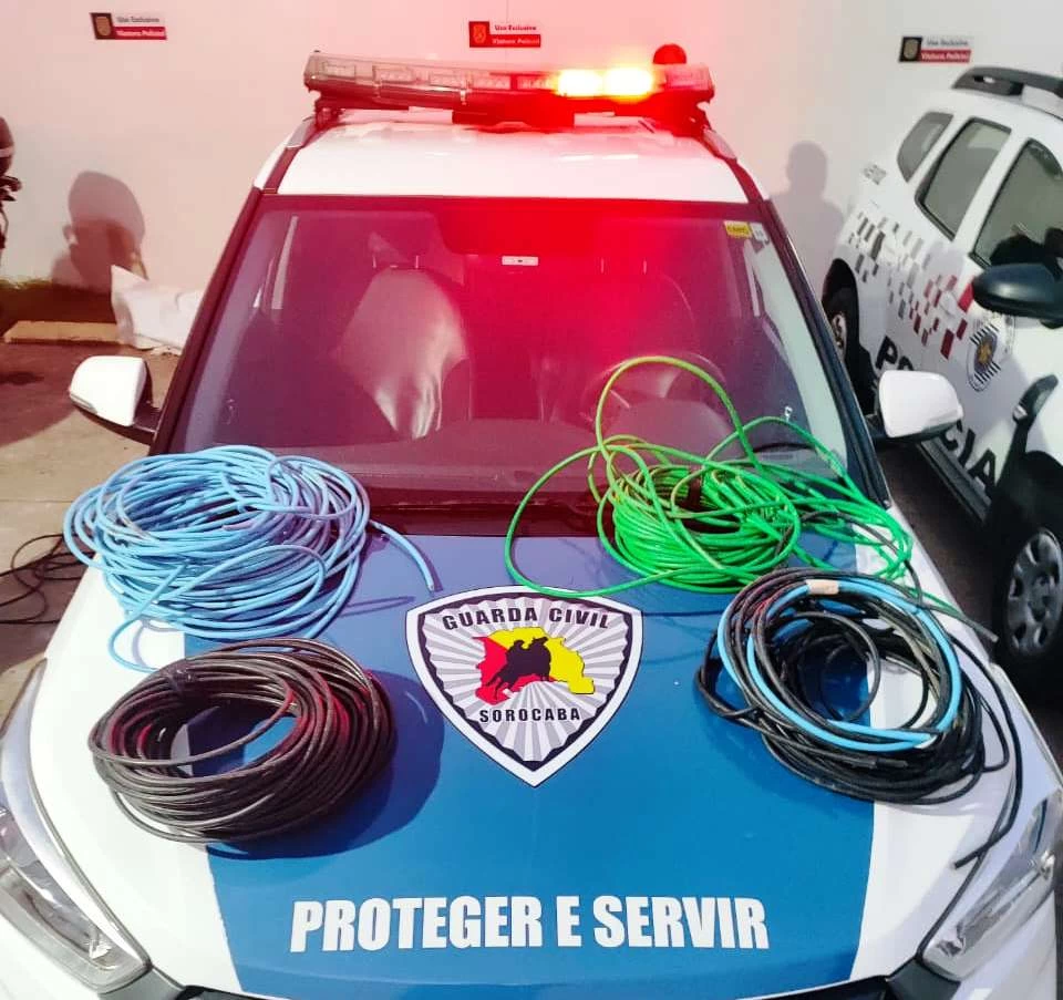 GCM detém homem por furto de fiação nas proximidades do Parque Ouro Fino