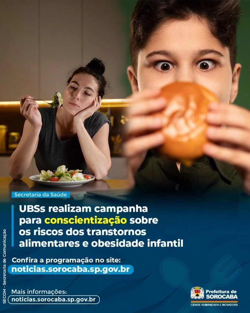 UBSs realizam ações de conscientização sobre os riscos de transtornos alimentares e obesidade infantil
